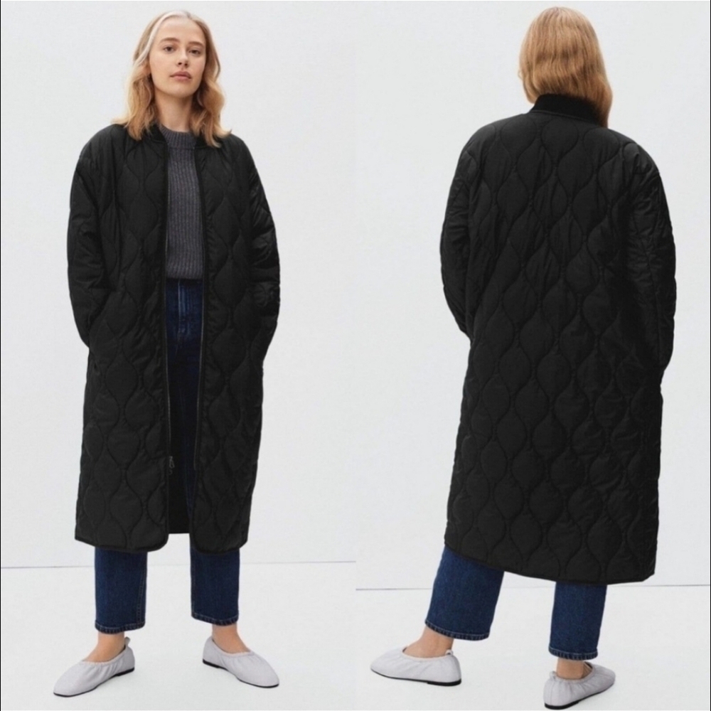 New! Everlane The ReNew Long Liner Jacket